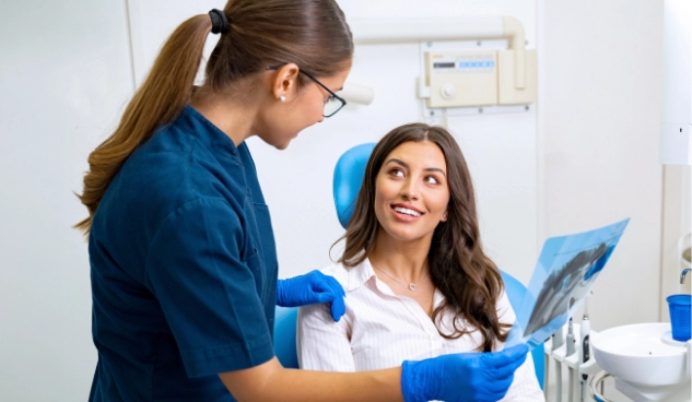 A Patient with Periodontist Image